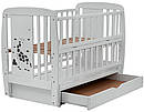 Ліжко Babyroom Жирафик (маятник, ящик, відкидний бік) Бук Колір сірий, фото 4