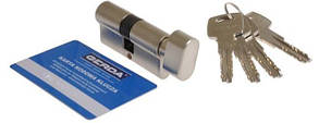 Циліндр GERDA EVO 95 мм 40/55Т ключ/тумблер 5 ключів нікель сатин (Польща)