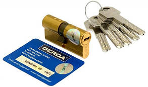 Циліндр GERDA WKM-4 60 мм 30/30 ключ/ключ латунь (Польща)