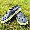 Сабо Crocs Bayaband Clog 44 р 28.4-29 см Сірі з зеленим 205089-0A3-M11/W13 Charcoal, фото 4