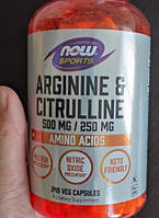 Arginine & Citrulline 500 mg/250 mg 240 veg caps