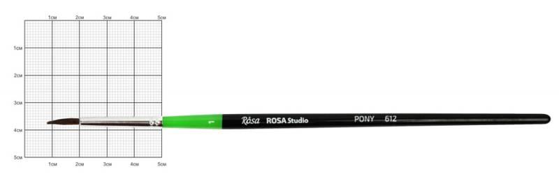 Пензель поні круглий No 1 Rosa Studio 612, 18661201, фото 1