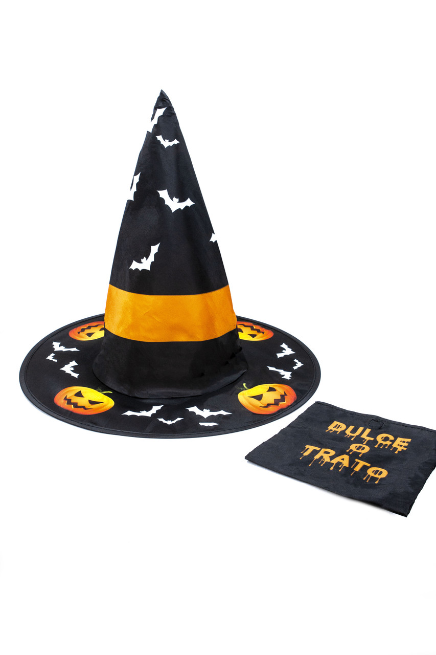 Стильний комплект ковпак відьми і сумочка на Хеллоуїн маскарад