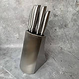 Набір кухонних ножів з підставкою 6 предметів Edenberg EB-11001 Набір ножів з нержавіючої сталі на підставці, фото 9