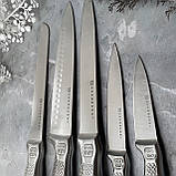 Набір кухонних ножів з підставкою 6 предметів Edenberg EB-11001 Набір ножів з нержавіючої сталі на підставці, фото 6