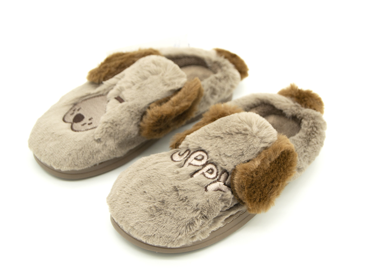 Комнатные тапочки для мальчика Lion коричневый (169 brown (32-33 (20 см)) - фото 1 - id-p1492296880