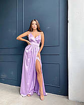 Вечірня жіноча сукня з шовку з відкритою спиною і пишною спідницею Sms7373, фото 2