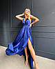 Вечірня жіноча сукня з шовку з відкритою спиною і пишною спідницею Sms7373, фото 6