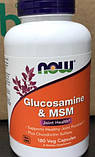 Глюкозамін та ЧСЧ NOW Glucosamine & MSM 180 капсул вегетаріанських, фото 6