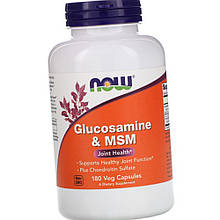 Глюкозамін та ЧСЧ NOW Glucosamine & MSM 180 капсул вегетаріанських