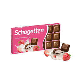 Шоколад якісний молочний з полуничною та йогуртовою начинкою 100г TM Schogetten Шогеттен Німеччина
