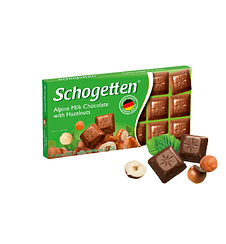 Шоколад якісний молочний альпійський з подрібненим горіхом фундуком 100г TM Schogetten Шогеттен німеччина