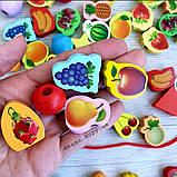 Дерев'яна шнурівка-буси MD 0344 виготовлена з натурального дерева та пофарбована в яскраві кольори., фото 2