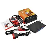 Konnwei KW681, Тестер АКБ (12 та 6 вольт) та сканер несправностей OBD2 - Червоний, фото 6