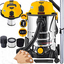 Промисловий пилосос Schwartzmann Professional 1800 Вт/ 210мБар / 30л, фото 3