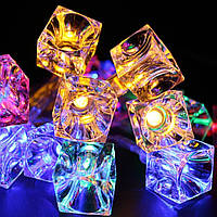 Світлодіодна гірлянда Льодяний Кубик для павербанка  40 ламп Мультиколор