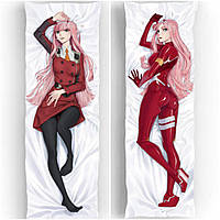 Дакімакура 150х50 см Зеро Ту 02 Zero Two Улюблений у Франксі Zero Two Darling In The Franxx Подушка