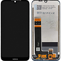 Дисплей для Nokia 1.3, модуль с сенсором, черный, оригинал