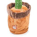 Іграшка танцюючий кактус Dancing Cactus 7450 співаючий 120 пісень з підсвічуванням, зелена, фото 7