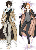 Дакімакура 150х50 см Дазай і Чуя Великий з Бродячі Пси Bungou Stray Dogs Dazai Chuuya подушка тяг