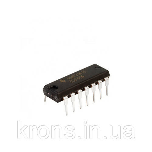 Чіп TL074CN 10ШТ TL074 DIP-14, Операційний підсилювач 4-канальний, фото 1