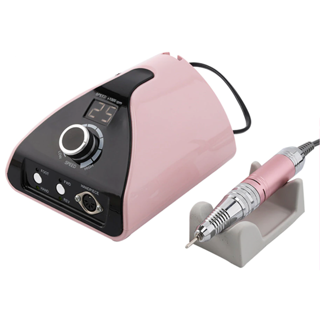 Фрезер Nail Drill Pro ZS-711 на 65 Вт і 35000 об/хв для манікюру і педикюру (pink)