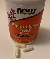 Альфа-ліпоєва кислота NOW Alpha Lipoic Acid 100 mg 120 кап, фото 6