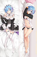 105х35 см  REM RAM Re: Zero Рем Рам Заново — Життя з нуля Подушка Дакімакура — для обіймання аніме принт