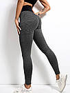 Жіночі легінси для фітнесу соти темно-сірі, фото 2