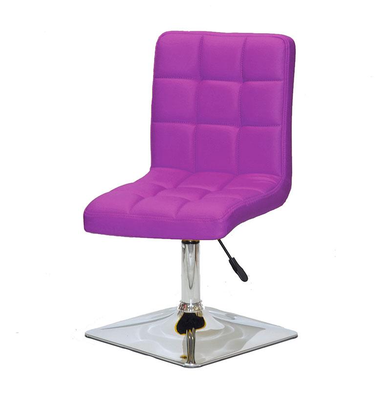 Стілець Augusto 4-CH-Base пурпуровий 1010 шкірозамінників, на квадратній хромованій опорі, з регулюванням висоти, фото 1