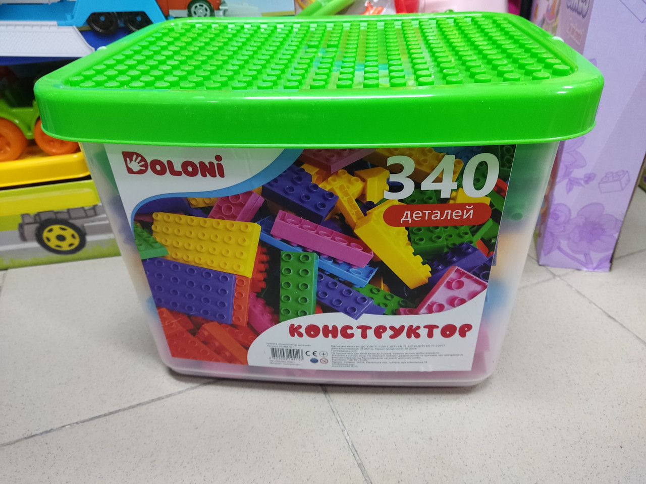 Конструктор Classic 340дет в боксі 013888/27 DOLONI Крупні деталі якість УКРАЇНСЬКЕ ВИРОБНИЦТВО