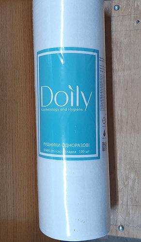 Рушники 50 х 80 см в рулоні зі спанлейсу 40 г/м2 Doily гладкі 100 шт