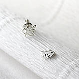 Срібні сережки пусети Природа, фото 2