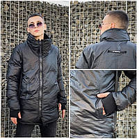 Турецкие куртки мужские зимние 2Y Premium, черная куртка мужская на синтепоне без капюшона