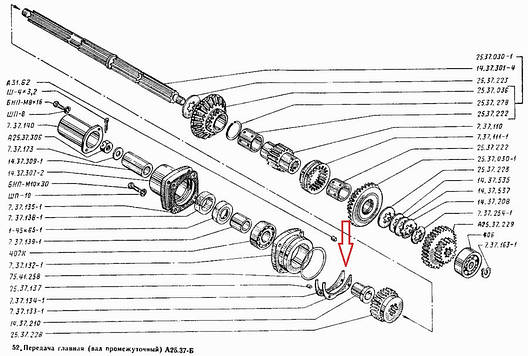 Прокладка регулювальна вала реверсу Т-25, фото 2