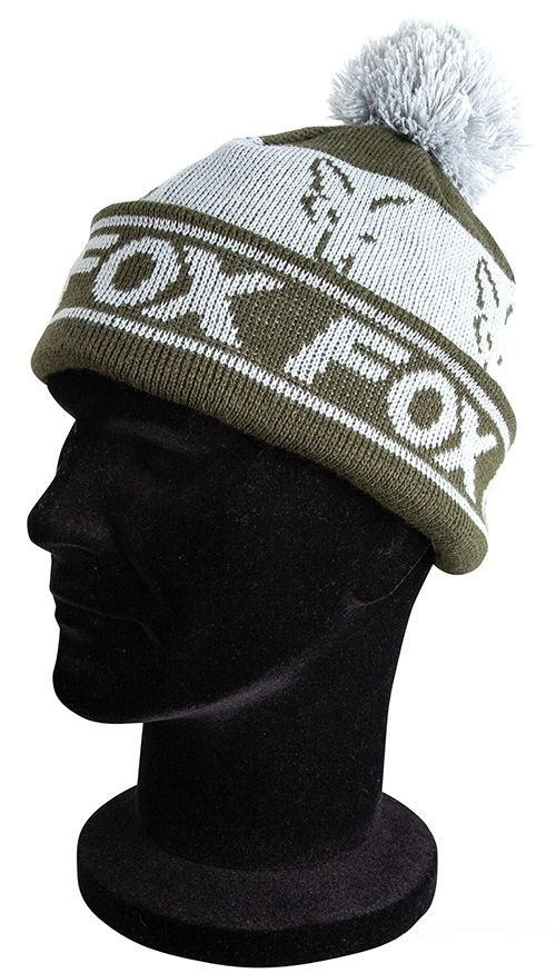 Шапка Fox Lined Bobble Hat Green Silver