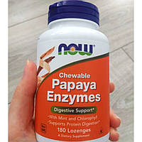 Ферменти NOW Chewable Papaya Enzyme 180 капс