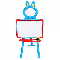 Дитячий мольберт двосторонній, мольберт для дітей, магнітна дошка для малювання, Блакитний/Червоний (ЕН0703)