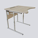 Стіл Аудит з майданчиком регульований по висоті та куту нахилу стільниці 20×20 в 25×25 одномісний, фото 4