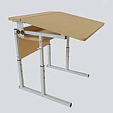 Стіл Аудит з майданчиком регульований по висоті та куту нахилу стільниці 20×20 в 25×25 одномісний, фото 6