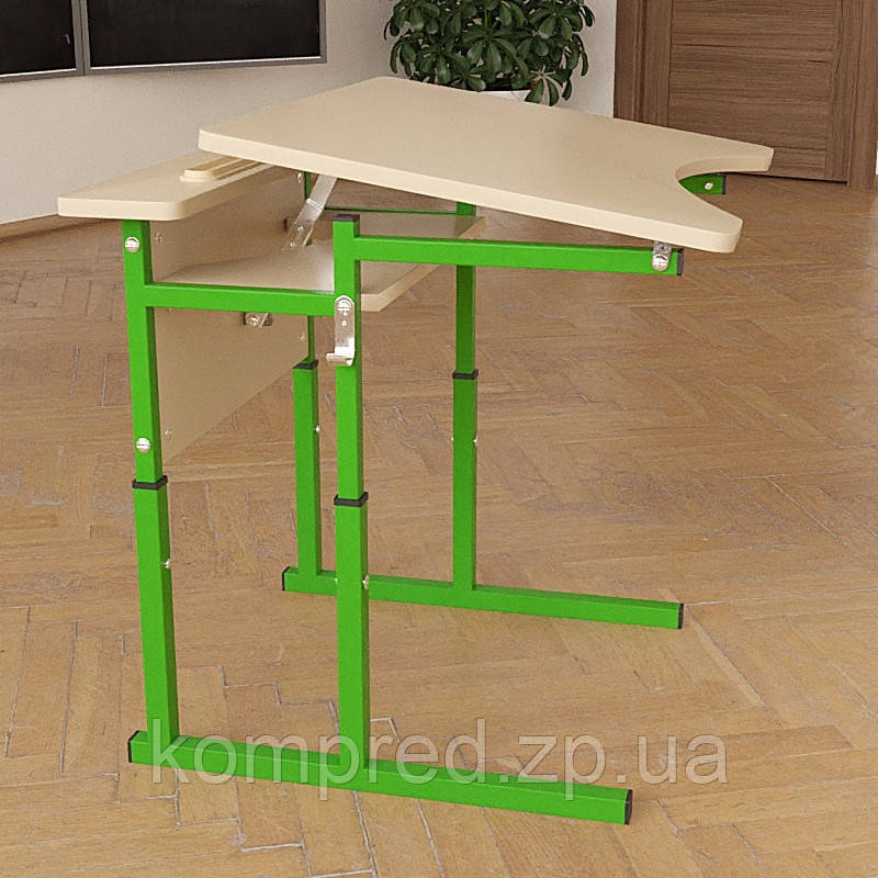 Стіл Аудит НУШ з майданчиком регульований по висоті та куту нахилу стільниці 20×20 в 25×25 одномісний, фото 1