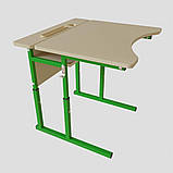 Стіл Аудит НУШ з майданчиком регульований по висоті та куту нахилу стільниці 20×20 в 25×25 одномісний, фото 6