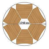 Стіл Трикутник регульований по висоті Ø22 до Ø27 одномісний, фото 7