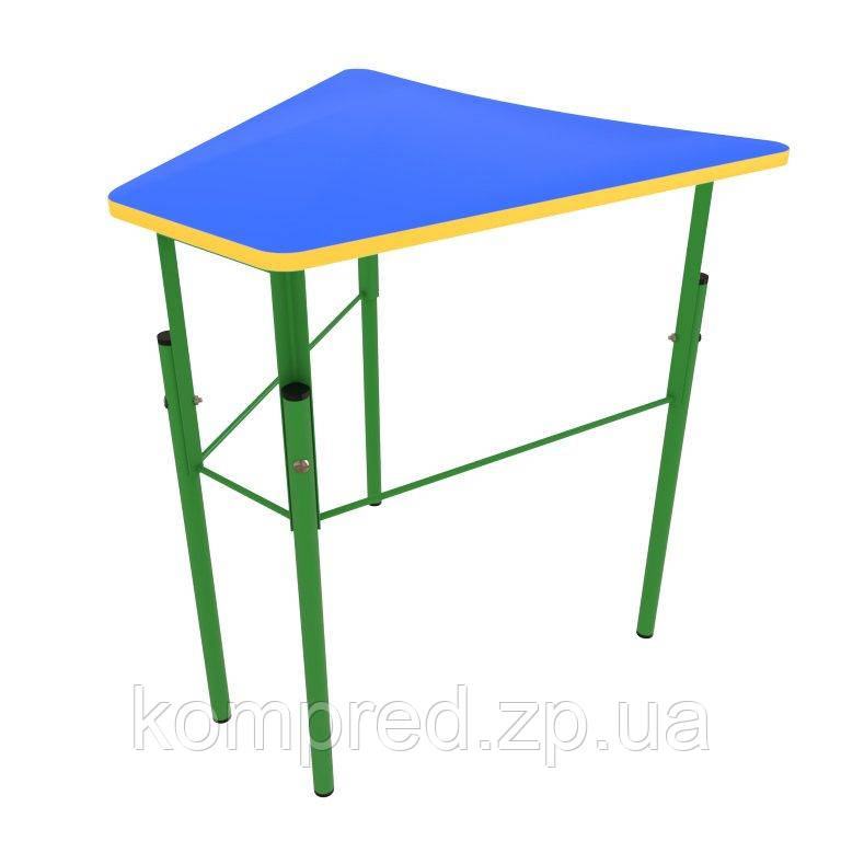 Стіл Трапеція регульований по висоті одномісний кольоровий, фото 1