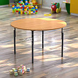 Стіл для дитячих садків регульований круглий кольоровий, фото 2