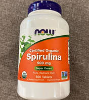 Органическая Спирулина NOW Foods Natural Spirulina 500 мг 120 капсул