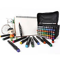 Набір Скетч маркерів 24 кольори, двосторонні фломастери, маркери для скетчінгу, скетч маркери (SD45231)