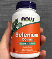 Селен NOW Foods Selenium 100 мкг 250 таблеток