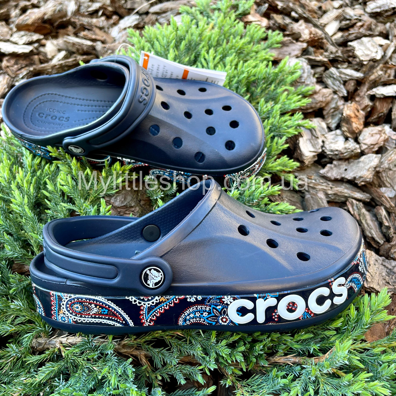 Сабо Crocs Bayaband Bandana Clog 39 р 25-25.5 см Темно сині 206233-410-M7/W9 NAVY