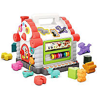 Теремок-сортер Hola Toys, развивающая игрушка, музыкальная игрушка, детский игровой сортер (TR739)